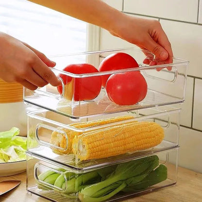 Organisateur de rangement en acrylique pour réfrigérateur