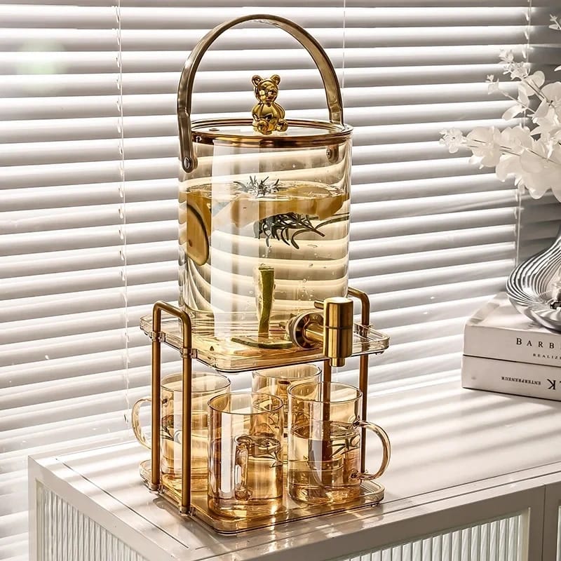 Ensemble de pichet en verre de 3,6 L avec 4 tasses