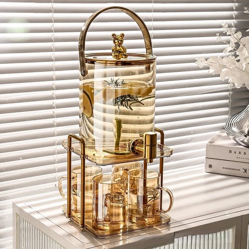 Ensemble de pichet en verre de 3,6 L avec 4 tasses