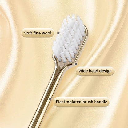 Brosse à dents en charbon de bambou doré