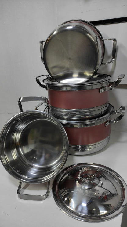 Ensemble de casseroles en acier inoxydable