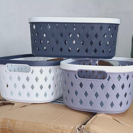 Bacs de rangement en plastique multicolores