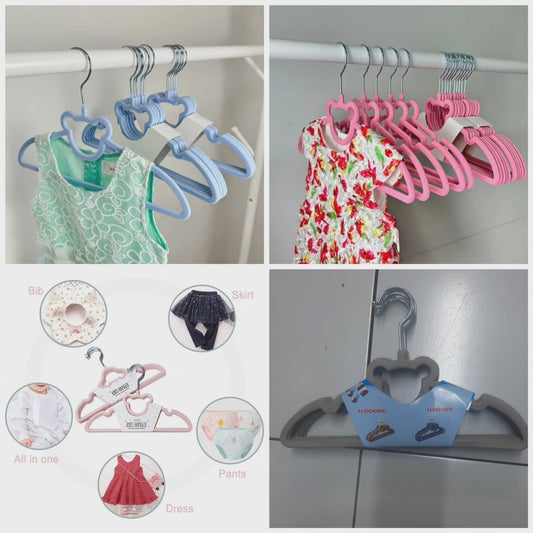 10pc Cintres en Velours pour Enfants