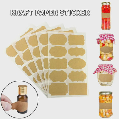 Étiquettes de pot en papier kraft