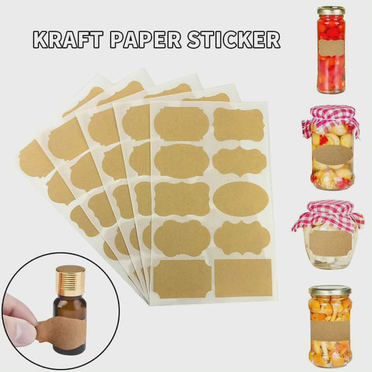 Étiquettes de pot en papier kraft