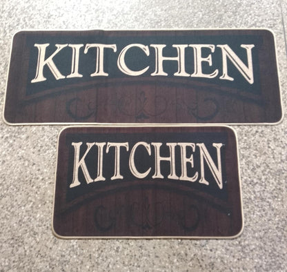 Tapis de cuisine en caoutchouc antidérapants 2 pièces