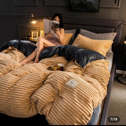 6*6 Ensemble de couette en velours