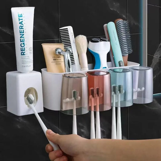 Distributeur de brosse à dents portable et de dentifrice
