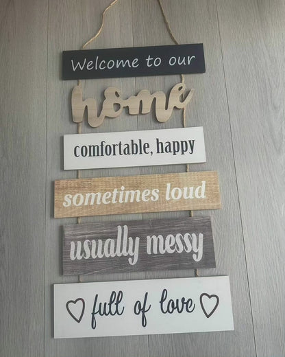 Art mural en bois suspendu