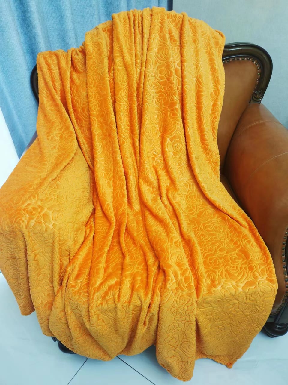 Couverture en polaire corail