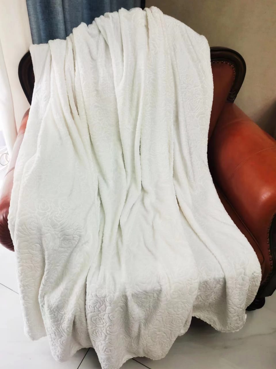 Couverture en polaire corail