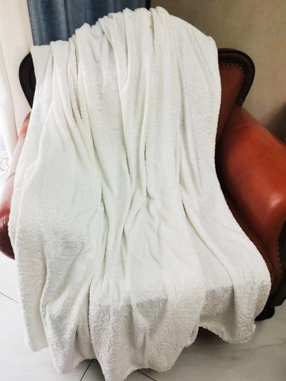 Couverture en polaire corail