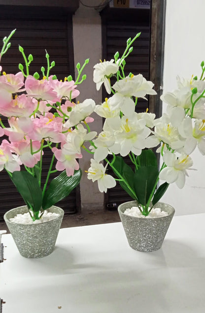 Fleur de bonsaï en fleur artificielle avec pot