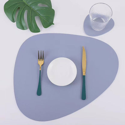 12 pcs sous-verres en cuir