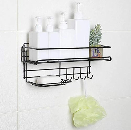 Étagère de salle de bain autoadhésive rectangulaire