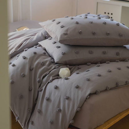 6*7 Housse de couette tuftée avec 2 taies
