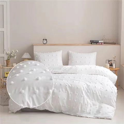 6*7 Housse de couette tuftée avec 2 taies