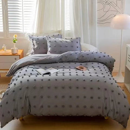 6*7 Housse de couette tuftée avec 2 taies