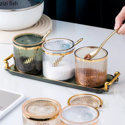 Ensemble de bocaux à épices en acrylique