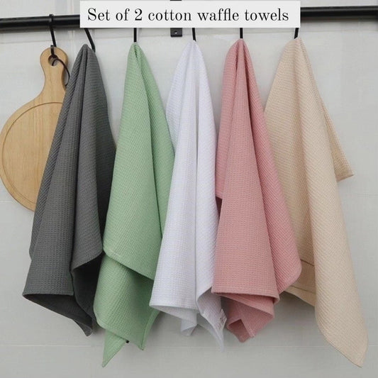 Ensemble de 2 serviettes en coton super absorbantes pour la cuisine noiresNov