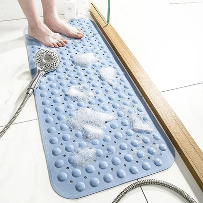 Tapis de salle de bain antidérapants extra longs bleus