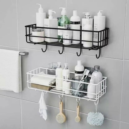 Organisateurs de salle de bain métalliques avec crochets