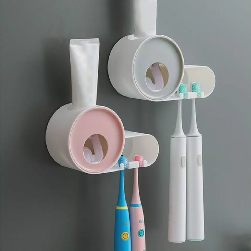Distributeur de dentifrice élégant et support pour brosse à dents