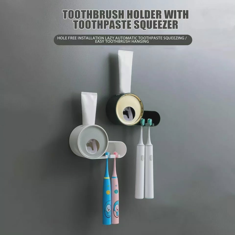 Distributeur de dentifrice élégant et support pour brosse à dents