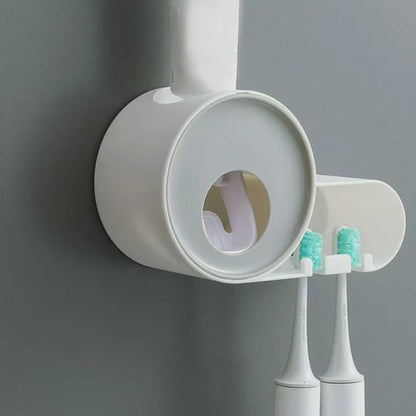 Distributeur de dentifrice élégant et support pour brosse à dents