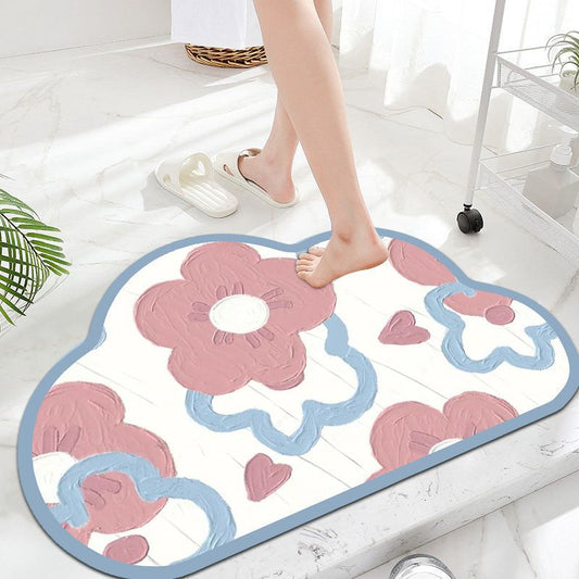 Tapis antidérapants en diatomée pour salle de bain