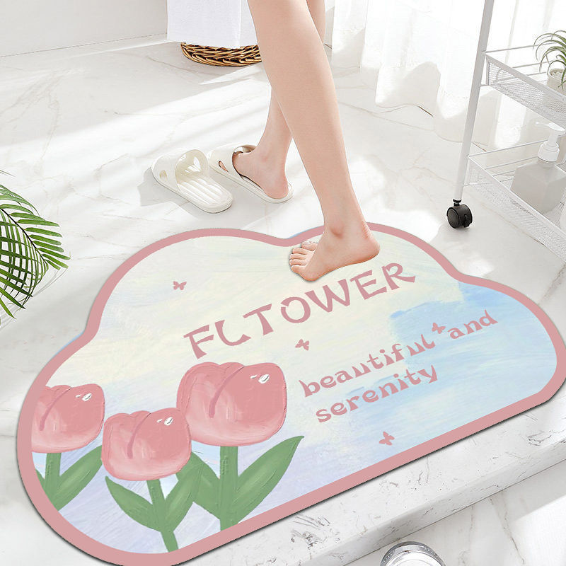 Tapis antidérapants en diatomée pour salle de bain