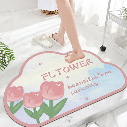 Tapis antidérapants en diatomée pour salle de bain