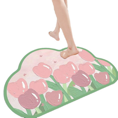 Tapis antidérapants en diatomée pour salle de bain