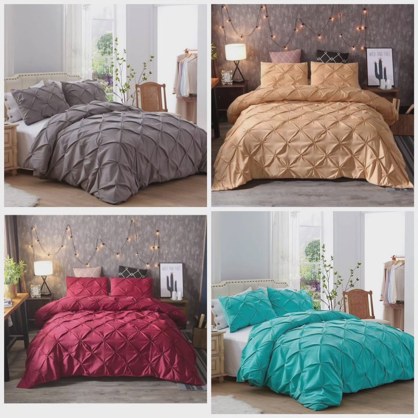 6*6/6*7 housse de couette pintuck