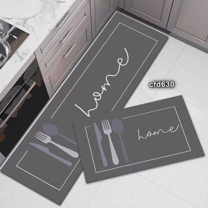 Tapis de cuisine 2 pcs avec dessous en caoutchouc super antidérapant