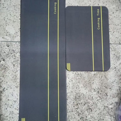 Tapis de cuisine 2 pcs avec dessous en caoutchouc super antidérapant