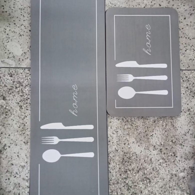 Tapis de cuisine 2 pcs avec dessous en caoutchouc super antidérapant