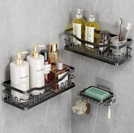 Caddy de salle de bain 3 pièces 2 organisateurs plus porte-savon