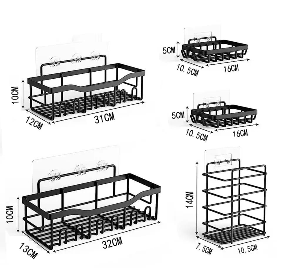 Ensemble de caddy de salle de bain 5 pièces