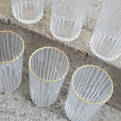 6pcs verres à eau élégants