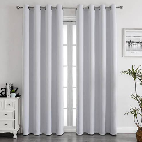 2Pc Rideaux Noirs Texturés Occultants