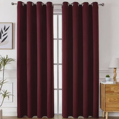 2Pc Rideaux Noirs Texturés Occultants