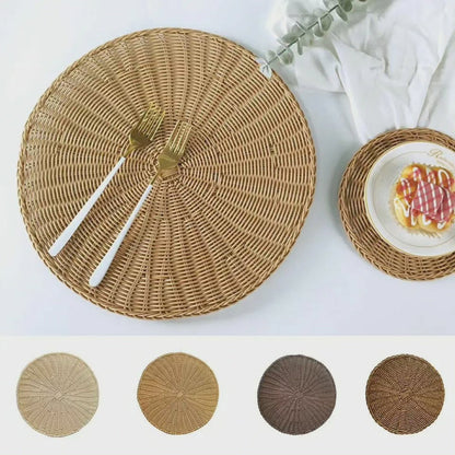 6pcs  Tapis de table en rotin