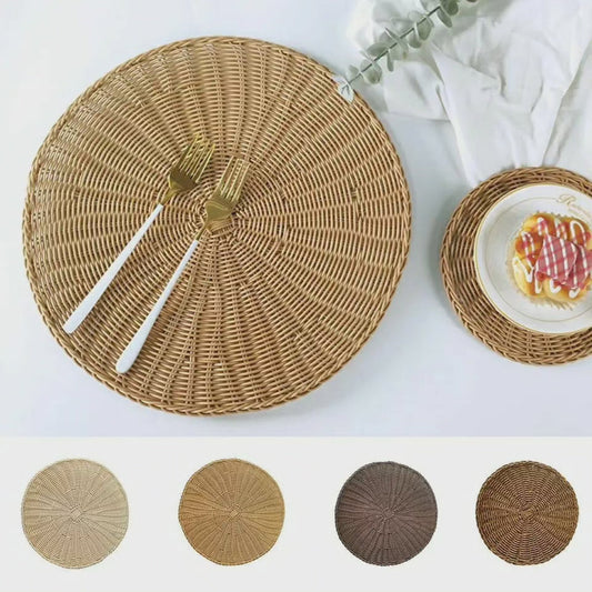 6pcs  Tapis de table en rotin