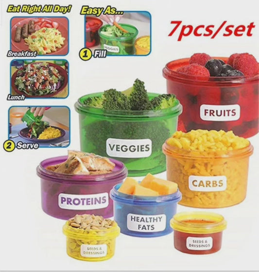 Ensemble de contenants alimentaires pour le contrôle des portions