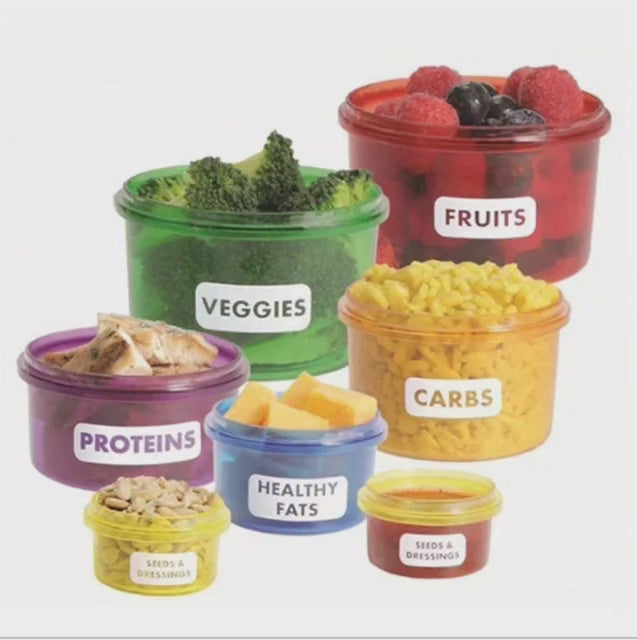Ensemble de contenants alimentaires pour le contrôle des portions