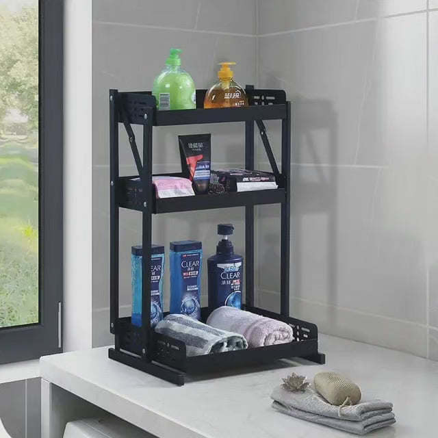 Support à épices multifonctionnel pliable 3 niveaux / Étagère de rangement