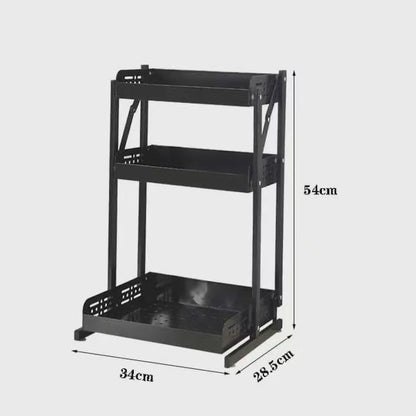 Support à épices multifonctionnel pliable 3 niveaux / Étagère de rangement
