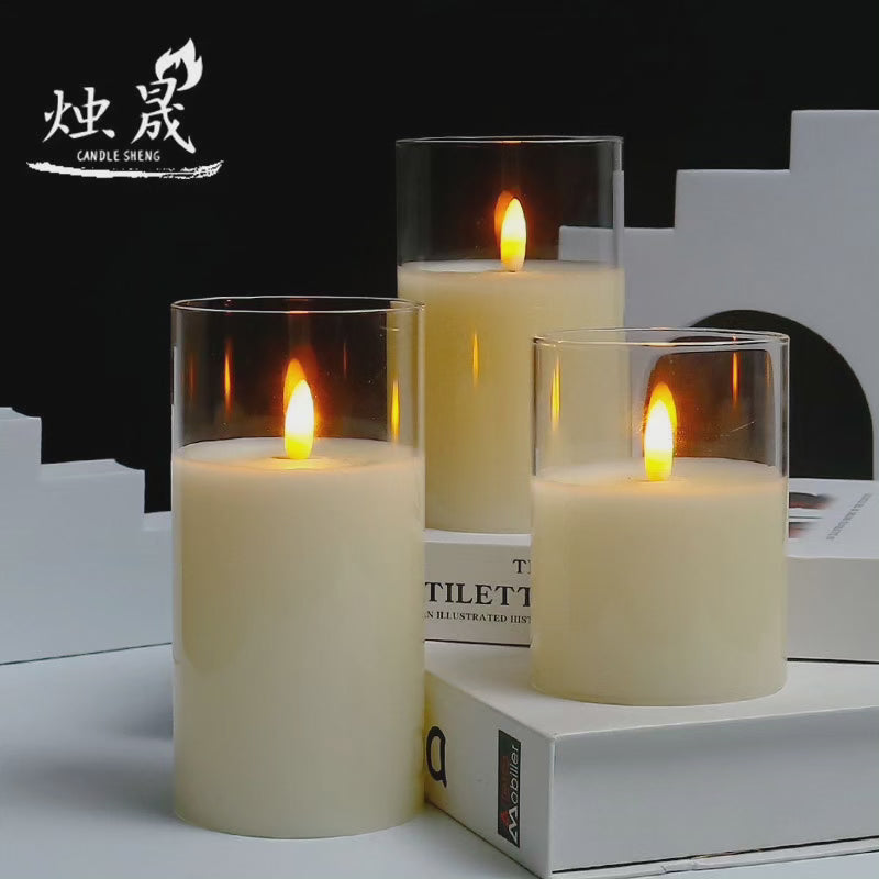 Ensemble de 3 bougies LED