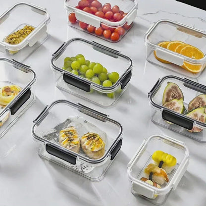 Ensemble de 2 pièces de contenants de stockage alimentaires en acrylique transparent